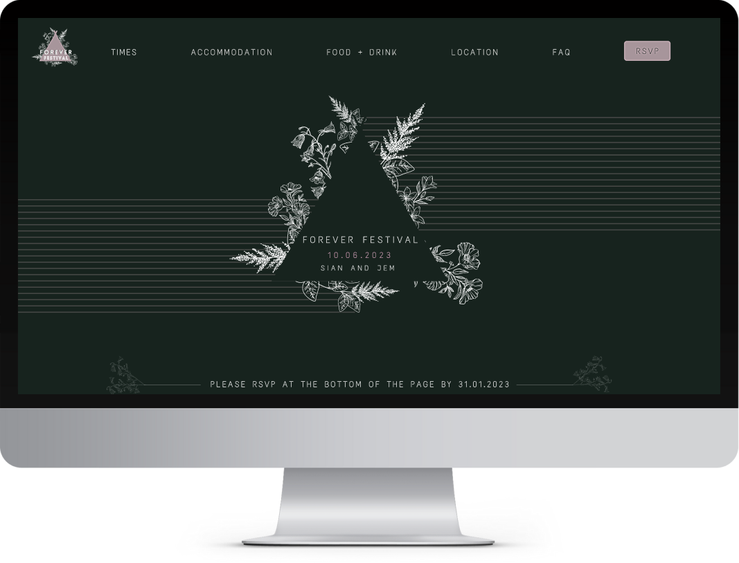 forever festival website design
