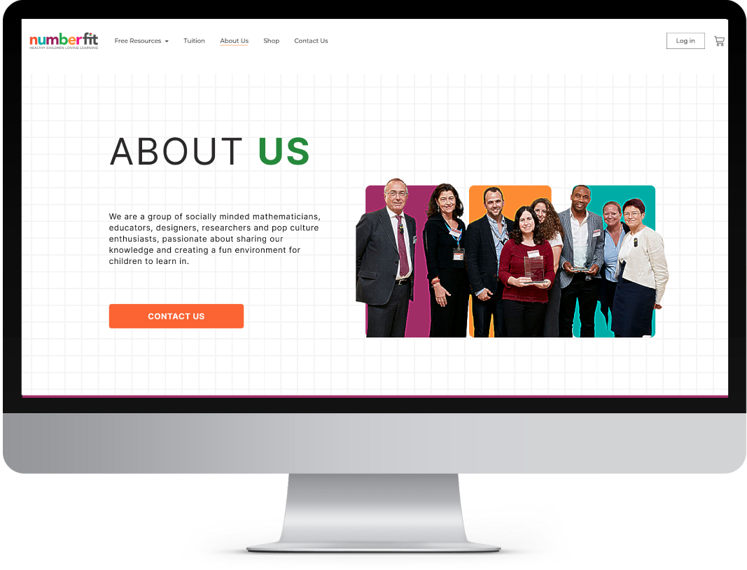 numberfit about us webpage design